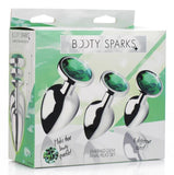 Booty Sparks Emerald Green Gem Anal Plug Set