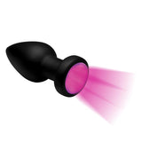 Booty Sparks Silicone LED Plug Vibrating Medium Black