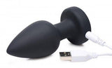 Booty Sparks Silicone LED Plug Vibrating Medium Black