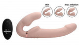 10X Evoke Ergo Fit Inflatable & Vibrating Strapless Strap-On Beige