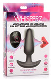 Voice Activated 10x Silicone Vibrating Slim Butt Plug With Remote Control