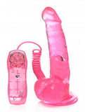 7.5 Inch Suction Cup Vibrating Dildo - Pink