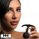 Premium Silicone Weighted Anal Plug Black - Small