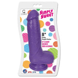 8 Inch Bangin Pecker Dildo - Purple