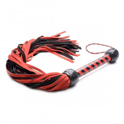 Black And Red Suede Flogger