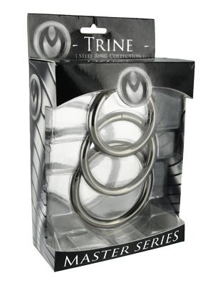 Trine Steel Cock Ring Set 3 Piece