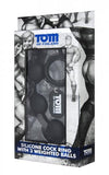 Tom Of Finland Cock Ring with 3 Weighted Balls