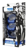 Tom Of Finland 3 Piece Cock Ring Set Silicone Blue