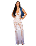 Bodystocking Gown White/ Hydrangea O/s