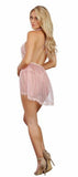 Skirted Teddy Diamond Pink Champagne O/S