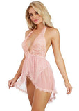 Skirted Teddy Diamond Pink Champagne O/S