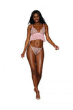 Dreamgirl Bralette With Panty Candy Pink Os