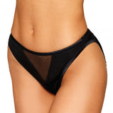 Heart Back Panty W/ Fringe Black Large