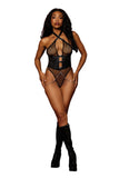 Fishnet Teddy - One Size - Black