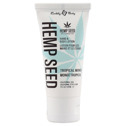 Earthly Body Hemp Seed Hand & Body Lotion-Monoi 1oz