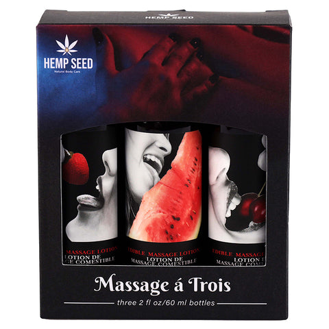 Earthly Body Massage A Trois Edible Gift Set Box