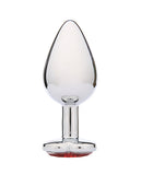 Whipsmart Heartbreaker 3 Inch Heart Crystal Butt Plug - Red