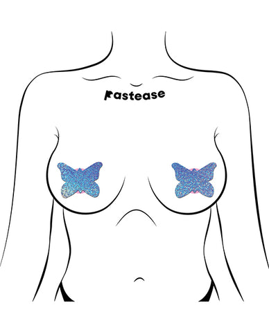 Pastease Premium Glitter Butterfly - Blue O/s