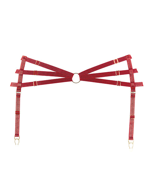 Adore Femme Fatale Waist Harness W/detachable Garters Red O/s