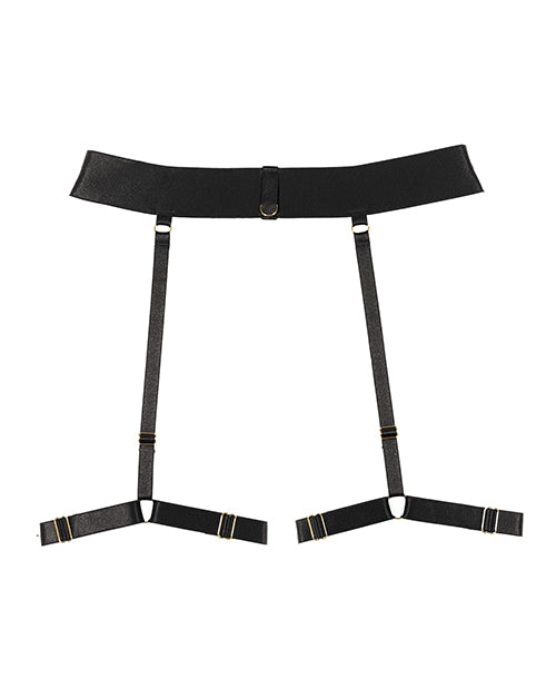 Adore Bombshell Garter Belt W/leg Bands Black O/s