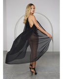 Sweet EsCape Long Mesh Cape & Triple Lace Strap Panty O/S