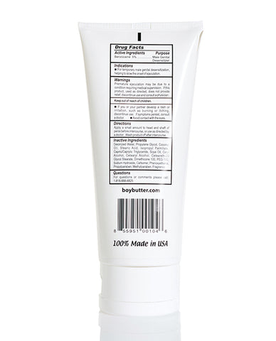 Boy Butter Desensitizing Comfort Cream - 6 Oz Lube Tube