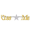 New Year's Kiss Me at Midnight Streamer - Gold/Silver