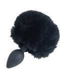 Punishment Bunny Tail Butt Plug - Black