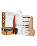 Naked Addiction 8" Rotating & Vibrating Dong w/Remote - Caramel