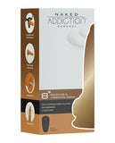 Naked Addiction 8" Rotating & Vibrating Dong w/Remote - Caramel