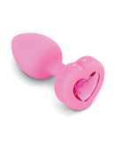 B-vibe Vibrating Heart Plug S/m - Pink