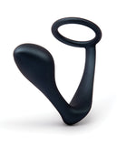 B-Vibe Butties Ringer Cock Ring & Prostate Plug - Black