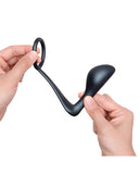 B-Vibe Butties Ringer Cock Ring & Prostate Plug - Black