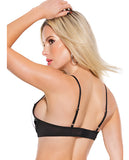 Darque Pvc Cutaway Cup Strappy Bra Black Lg