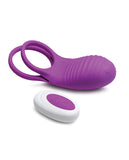 Curve Toys Gossip Love Loops 10x Silicone Cock Ring W/remote - Violet