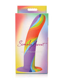 Curve Toys Simply Sweet Rainbow Silicone Dildo