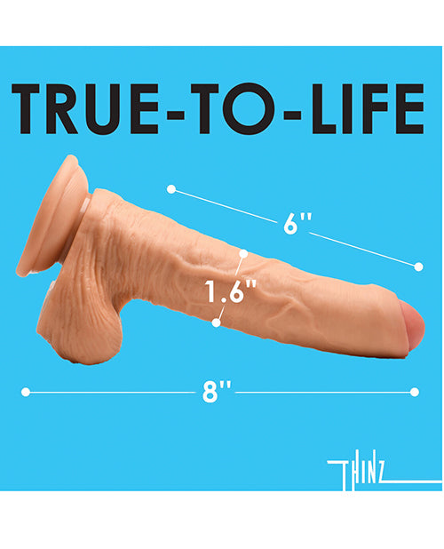 Curve Toys Thinz 8 Inch Uncut Dildo W/balls - Light