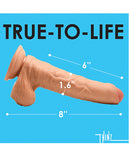 Curve Toys Thinz 8 Inch Uncut Dildo W/balls - Light