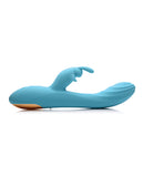 Curve Toys Power Bunnies Snuggles 10x Silicone Rabbit Vibrator - Blue