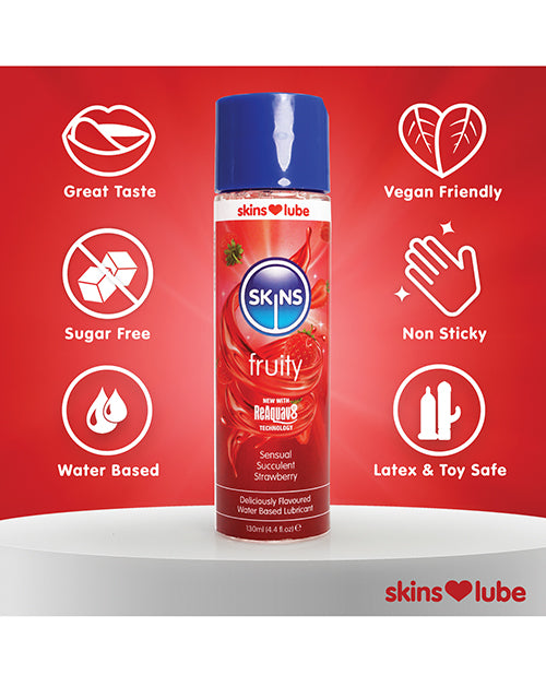 Skins Water Based Lubricant - 4.4 Oz Strawberry