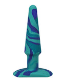 A Play 5 Inch Groovy Silicone Anal Plug - Ocean