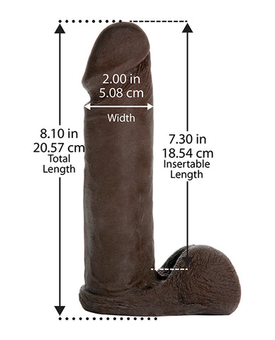 Vac-U-Lock 8" Ultraskyn Cock Attch. - Black