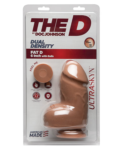 The D 6" Dual Density Fat D w/Balls - Caramel