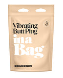 In A Bag 3" Vibrating Butt Plug - Black