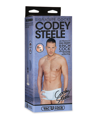 Signature Cocks ULTRASKYN 8" Cock w/Removable Vac-U-Lock Suction Cup - Codey Steele