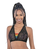 Pride Lace Rainbow Strappy Top Black O/S