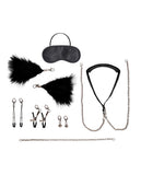 Lux Fetish 12 Pc Interchangeable Collar & Nipple Clips Set