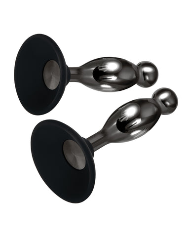 Evolved Joy Sticks 2 pc Plug Set - Black/Chrome