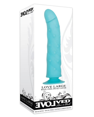 Evolved Love Large Dildo - Blue