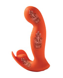 Crave 3 G-spot Vibrator With Rotating Massage Head & Clit Tickler - Orange